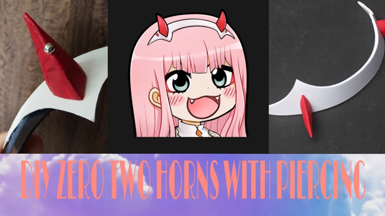 Darling in the franxx Zero two headband with piercing DIY