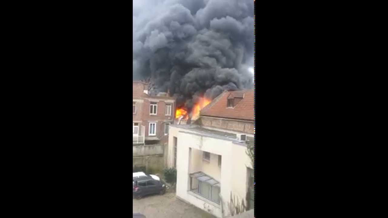 Incendie du garage Planque à Douai - 21 Mars 2015