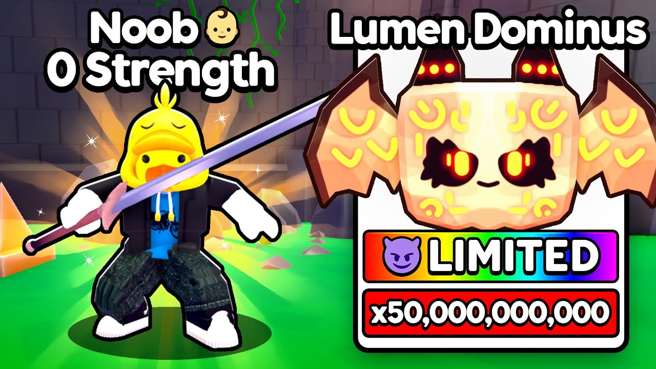 Starting Over as NOOB with STRONGEST Lumen Pet in Pull a Sword! (Roblox)