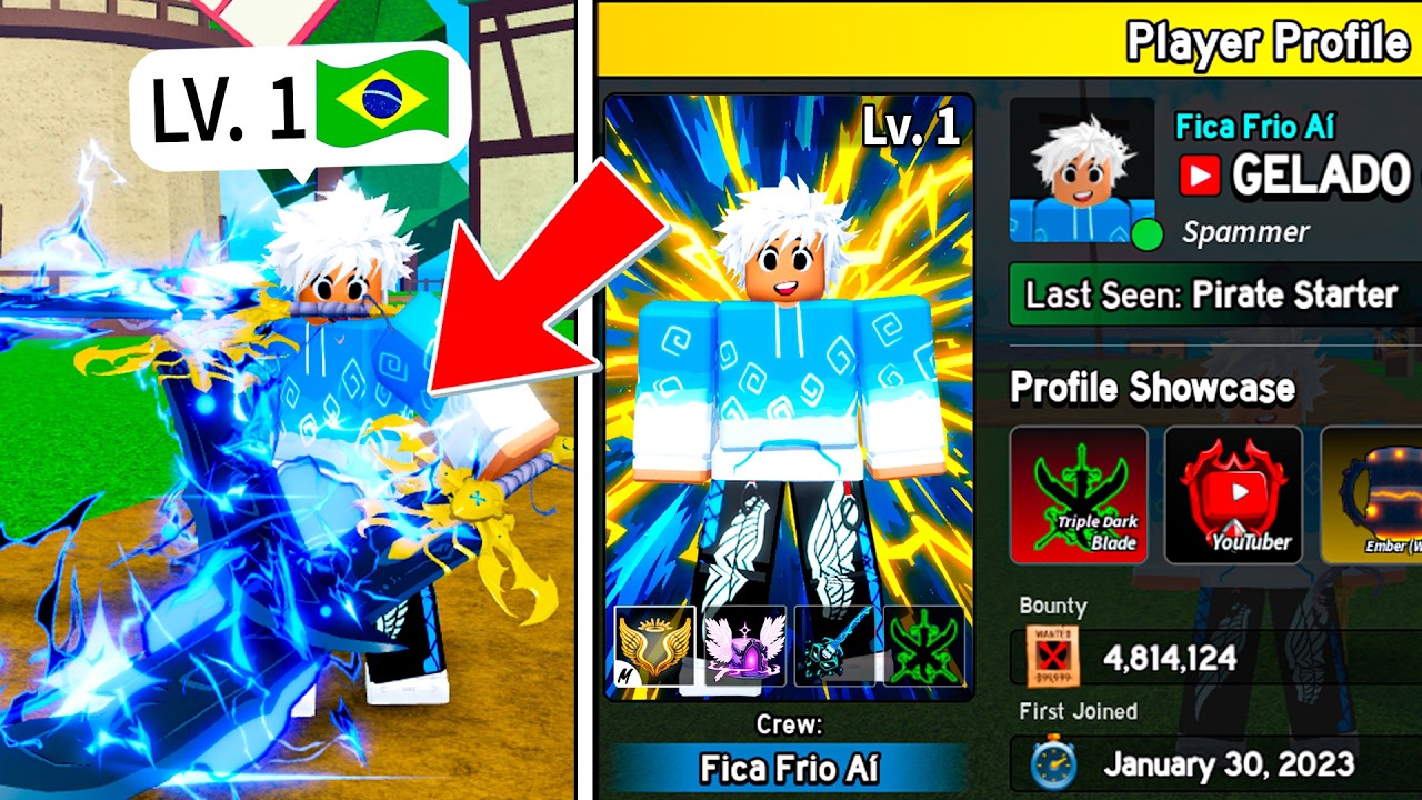 Comecei do ZERO com a build mais forte do Blox Fruits!