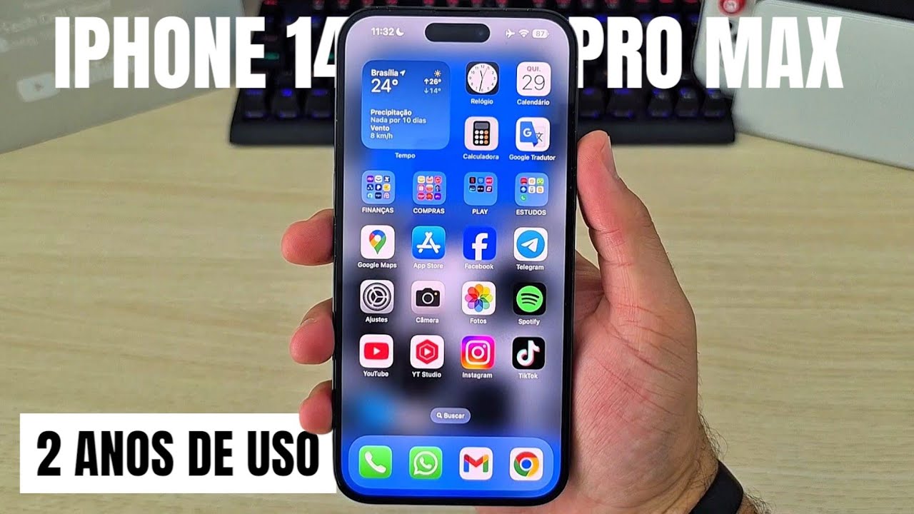 IPHONE 14 PRO MAX EM 2025! 2 ANOS DE USO!