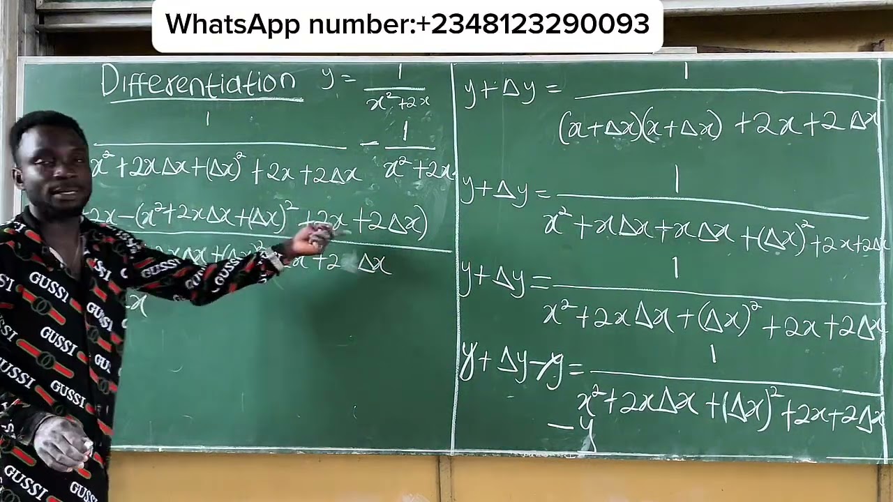 How to find the derivative of a function (fraction) from first principle #fraction #calculus #maths