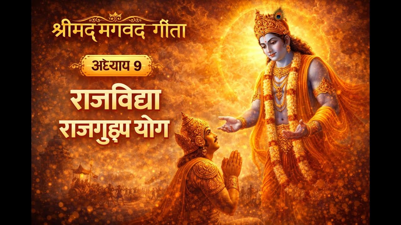 भगवद् गीता अध्याय 9 | राजविद्या राजगुह्य योग | सम्पूर्ण संस्कृत श्लोक | Bhagavad Gita Chapter 9