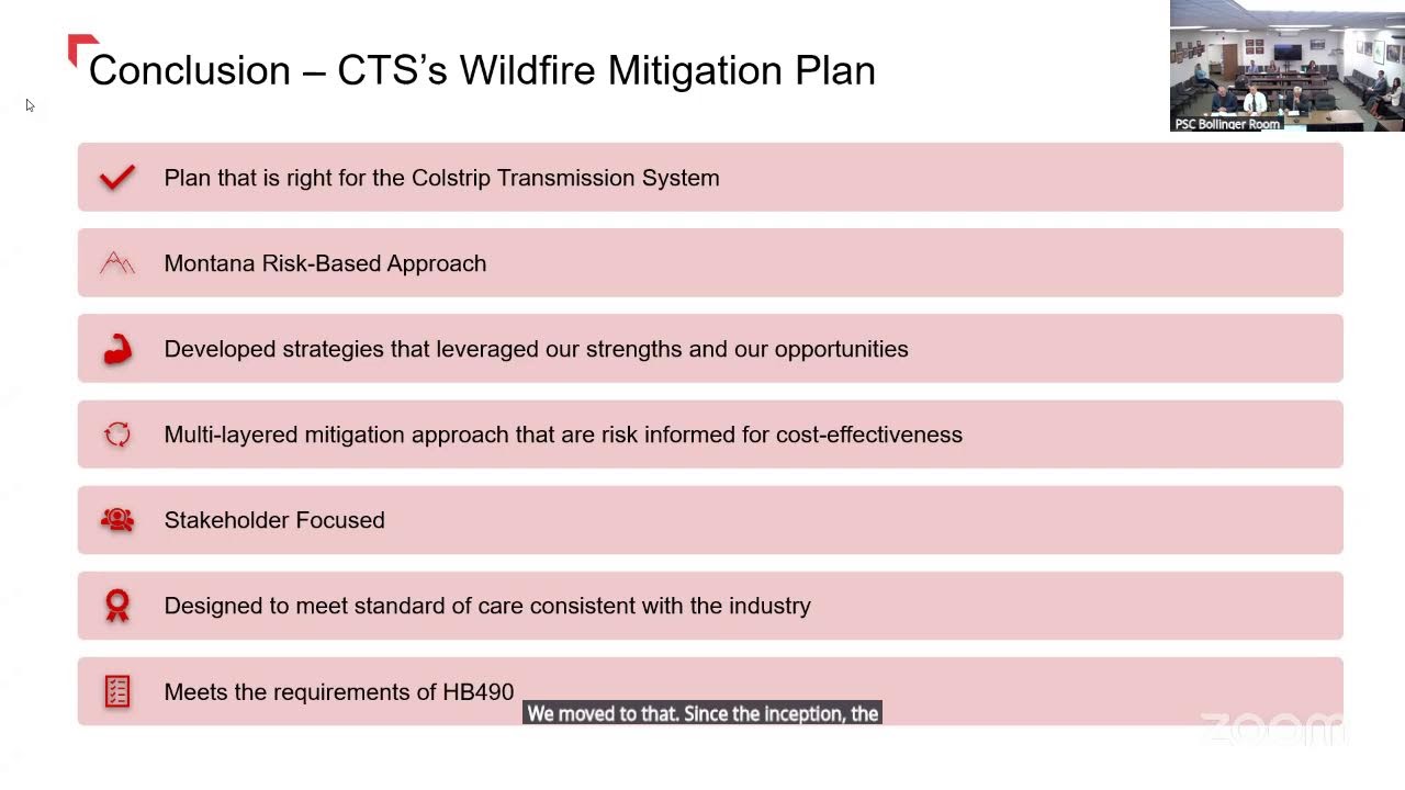 February 24th, 2026 2025.11.083, CTS Wildfire Mitigation Plan - Listening Session
