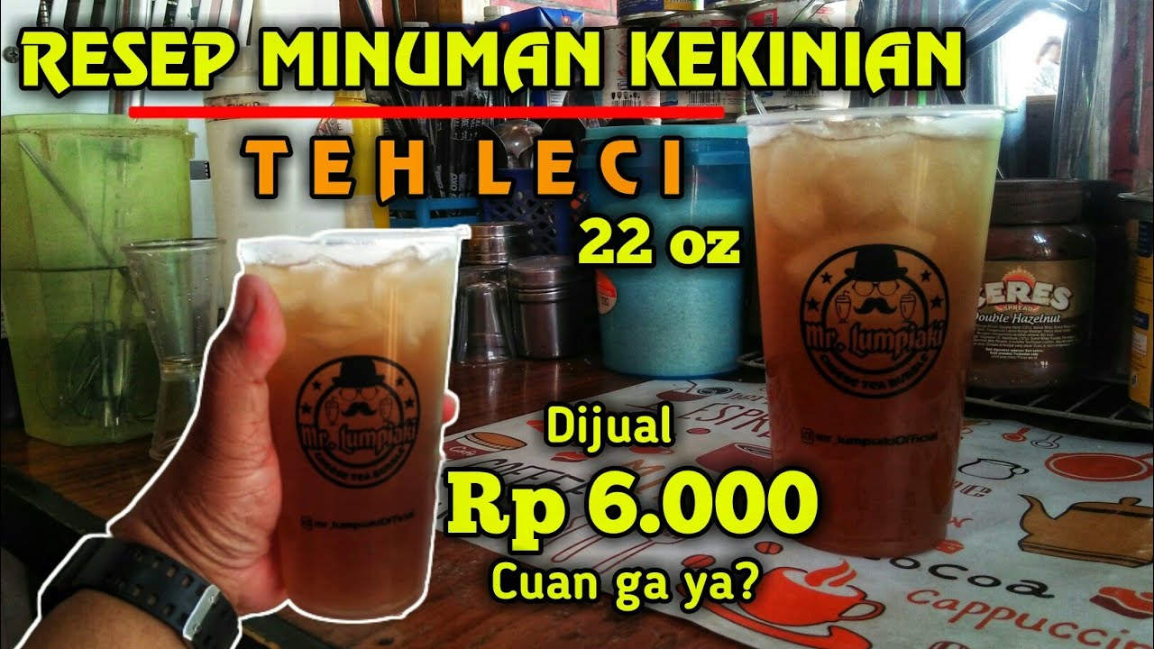 RESEP MINUMAN KEKINIAN TEH LECI || minuman kekinian ala cafe