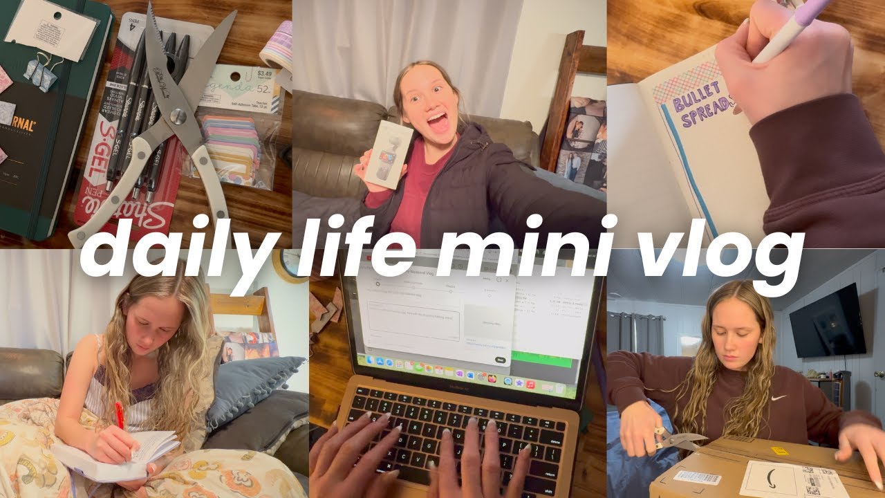 daily life mini vlog! bullet journaling, unboxing packages, stationary haul, my new camera!⭐️