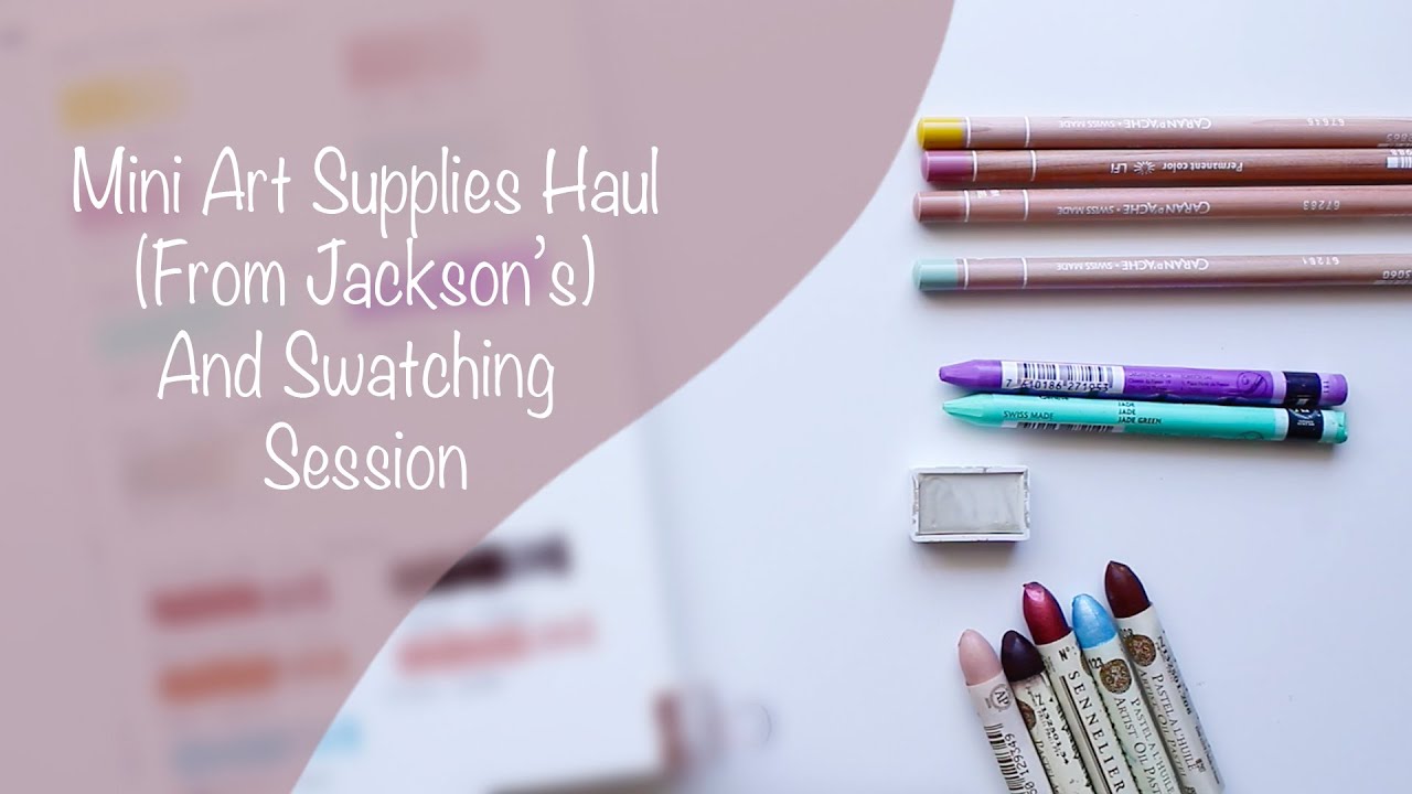 Mini Art Supplies Haul And Swatching  Session