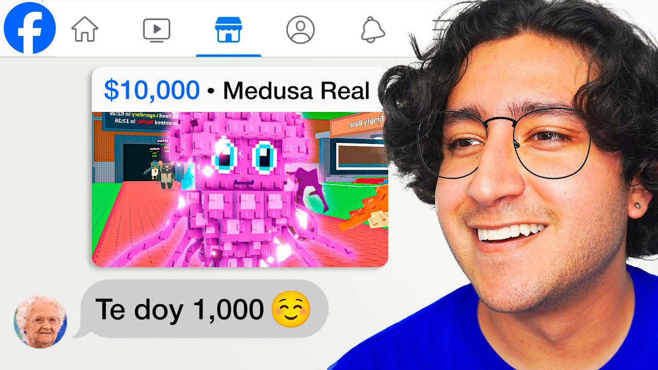 Vendí 100 OBJETOS de ROBLOX en FACEBOOK MARKETPLACE 🪼🤣