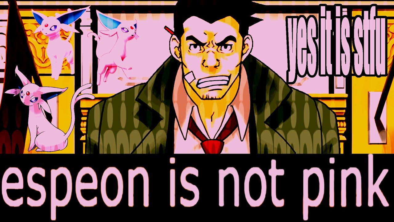 idiots debate over espeon's colour, but its ace attorney