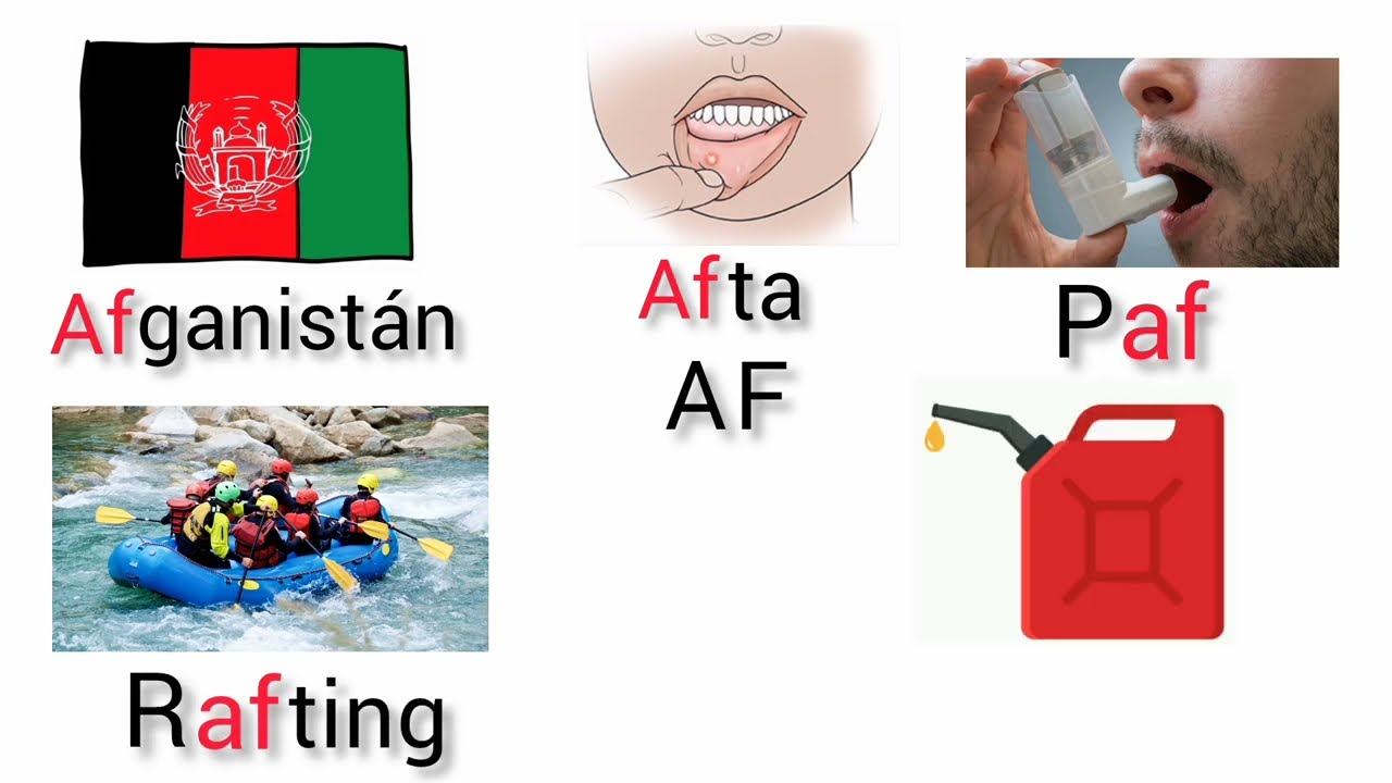 Las Sílabas AF, EF, IF, OF, UF, Reversas De la “F