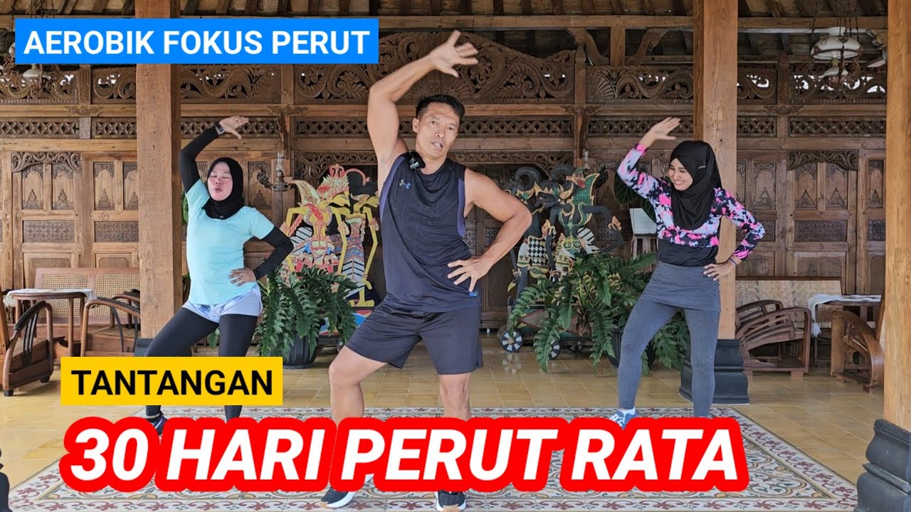 AEROBIK FOKUS PERUT | TANTANGAN 30 HARI MENGECILKAN PERUT