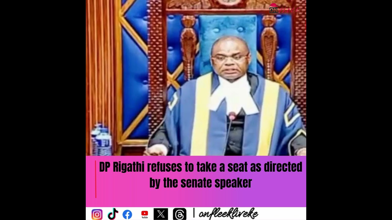 #DPRigathi refuses take a seat as directed by the senate speaker