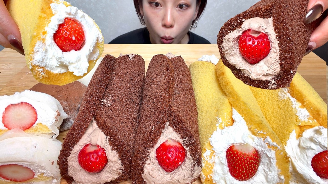 【まるごと苺といちご大福🍓】ASMR 日本語字幕