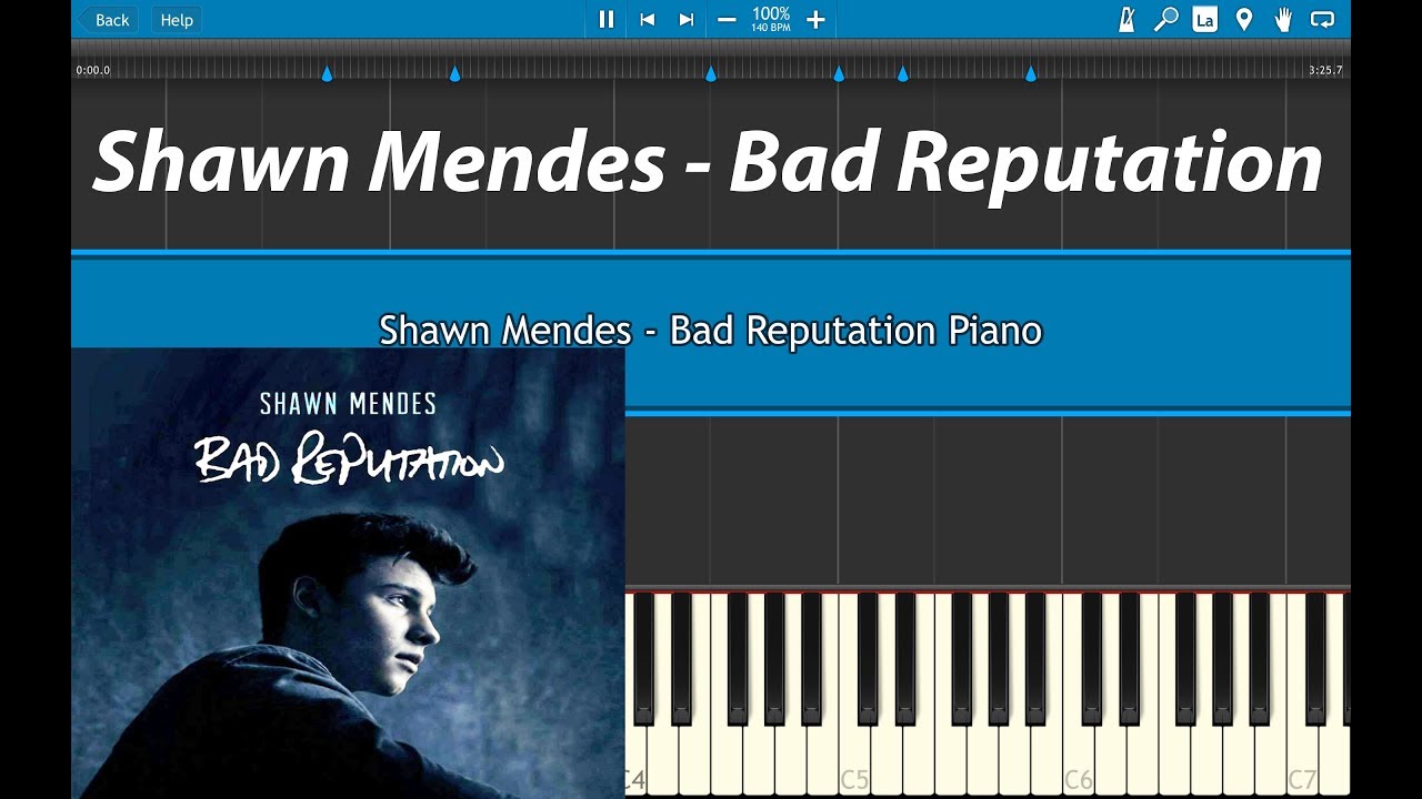 Shawn Mendes - Bad Reputation Piano Tutorial (EASY) Piano Cover