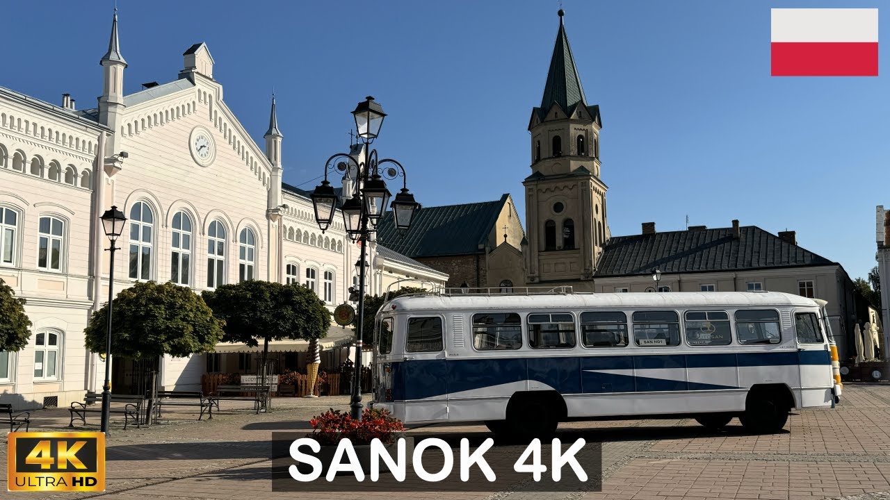 Sanok 🇵🇱 - Ciekawe atrakcje miasta z Grodu Grzegorza [4K]
