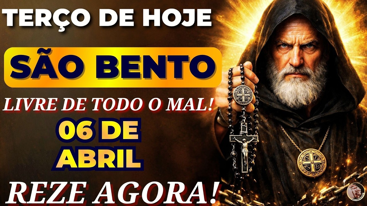 📿Terço de SÃO BENTO e a SANTA CRUZ faz QUEBRAR CORRENTES e FICAR LIVRE de TODO o MAL!