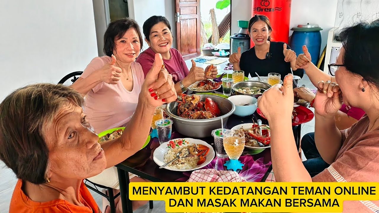 MASAK KEPITING DAN AYAM  KEMANGI & MAKAN BERSAMA TEMAN ONLINE