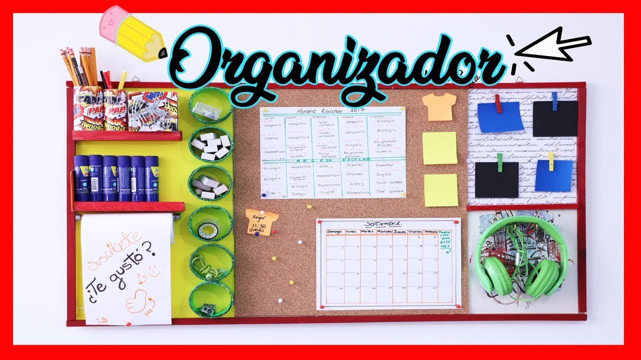 Organizador de ESCRITORIO de Pared 6 en 1  / Manualidades con Mariel Picazo