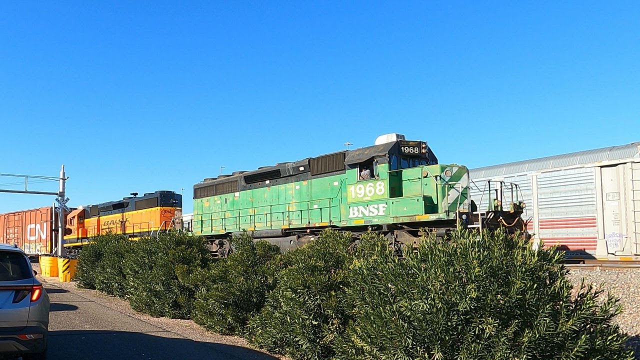 BNSF 1968 Leading a Manifest Train
