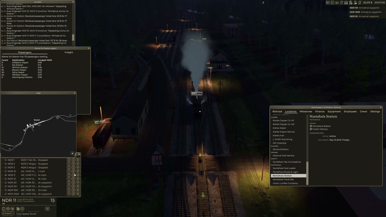 Let's Play Railroader 4K S1/F139 - Es wird ruhiger - die Nacht bricht an