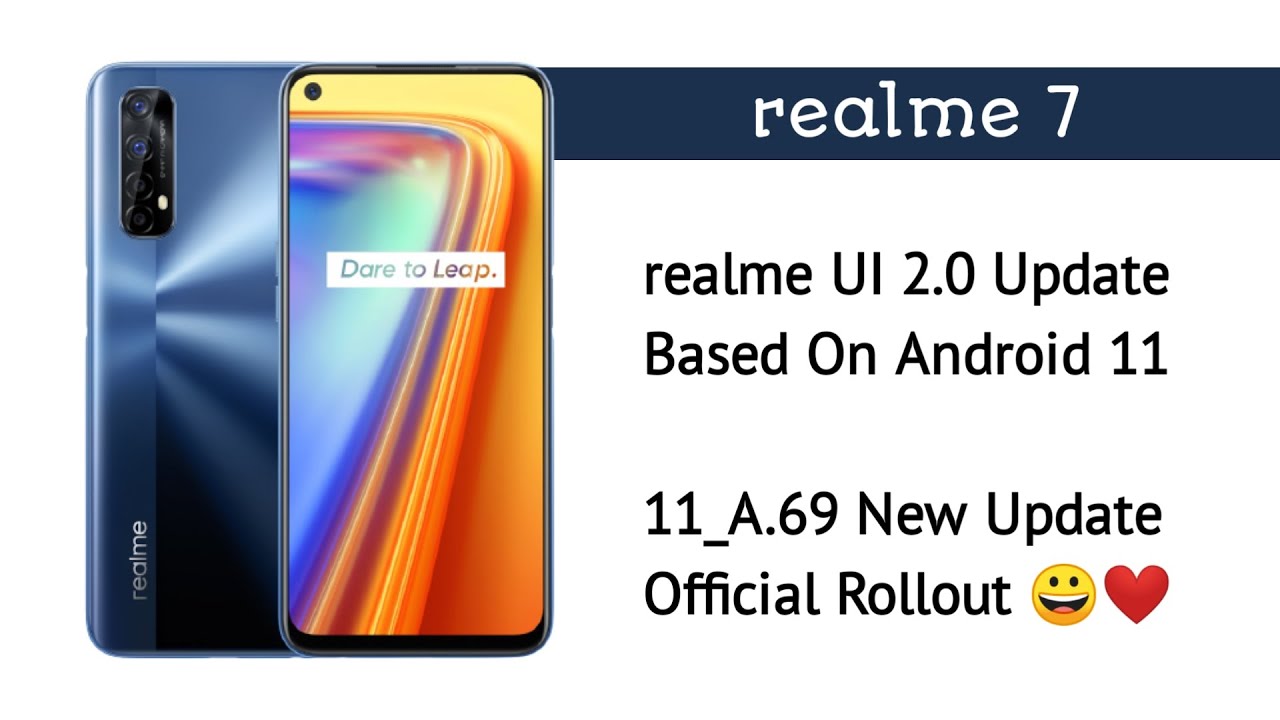 realme 7 realme UI 2.0 Update Date | realme 7 Android 11 Update Date | realme 7 A.69 Update ~ RJ 😀❤️