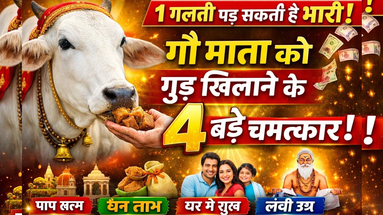 गौ माता को गुड़ खिलाने की 1 गलती भारी पड़ सकती है | जानिए 4 चमत्कारी लाभ 🙏|| @VIRALRAMUVLOGSRajput 