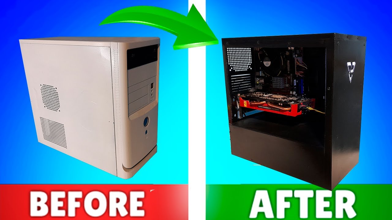 MOD  A GABINETE DE PC , CONVIRTIENDOLO A GAMER-MODDING CASERO PC
