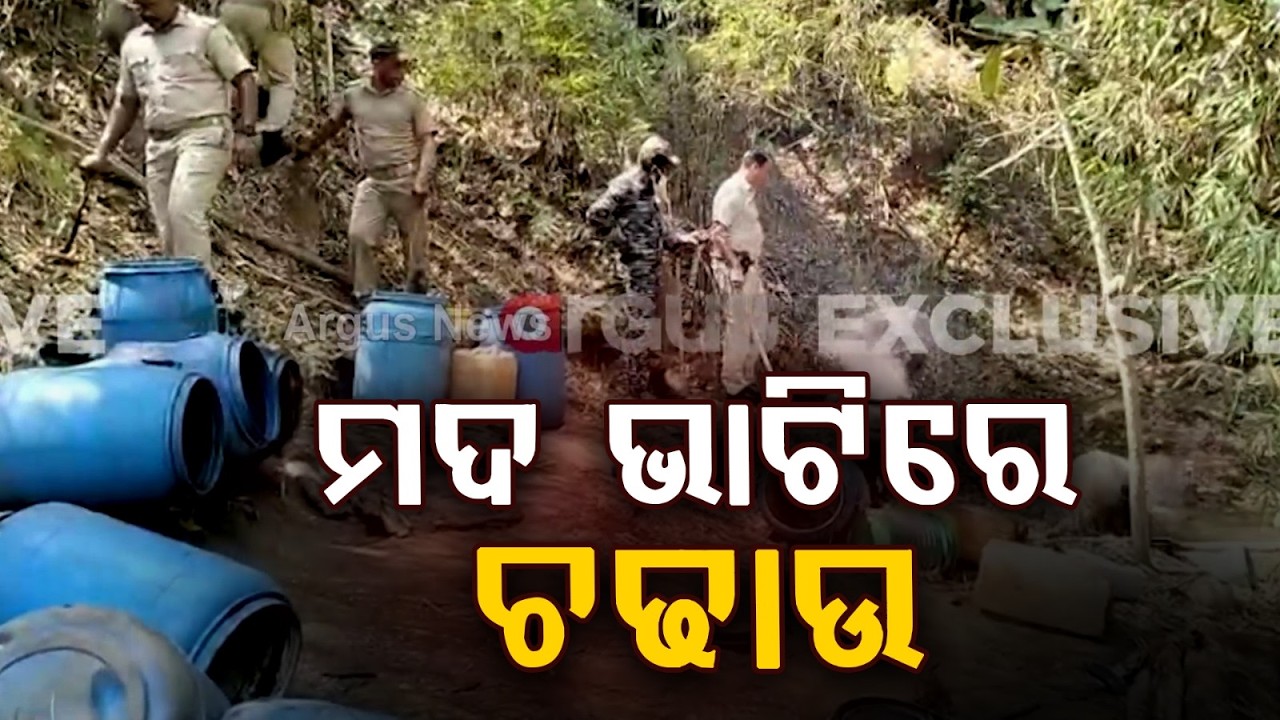 ଗଞ୍ଜାମ ପାତ୍ରପୁର ବ୍ଳକର ମଦ ଭାଟିରେ ଚଢାଉ | Ganjam Liquor Raid: Excise Department Seizes & Destroys