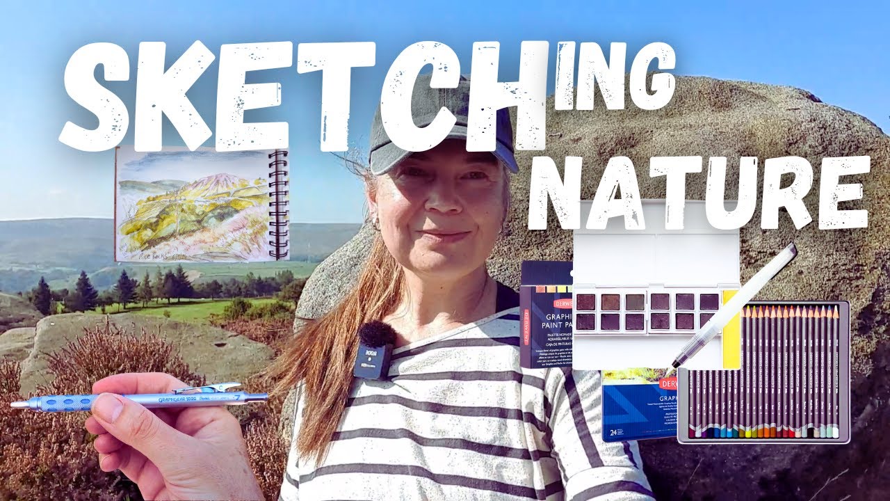 🌿 Exploring Graphitint Paint & Pencils🎨 | West Yorkshire Adventure! | Sketching at Rive Rocks 🪨🖌️✏️