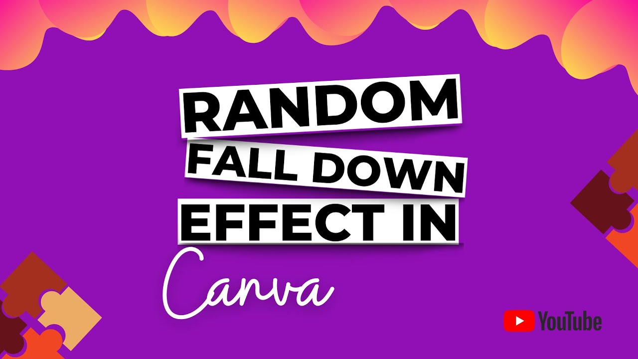 How To Make Random Fall Down Text Effect In Canva | Tutorial | Designtalk |