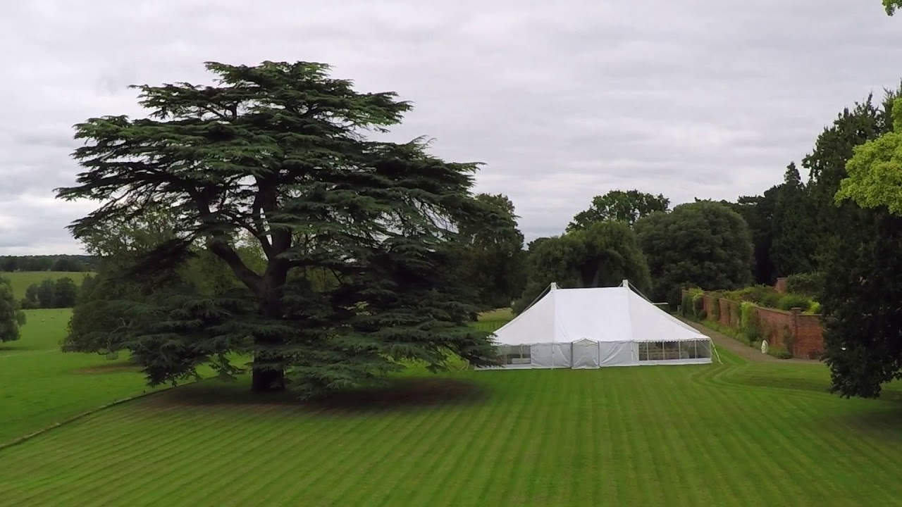 Turvey House Entrance and Drive plus Wedding Marquee