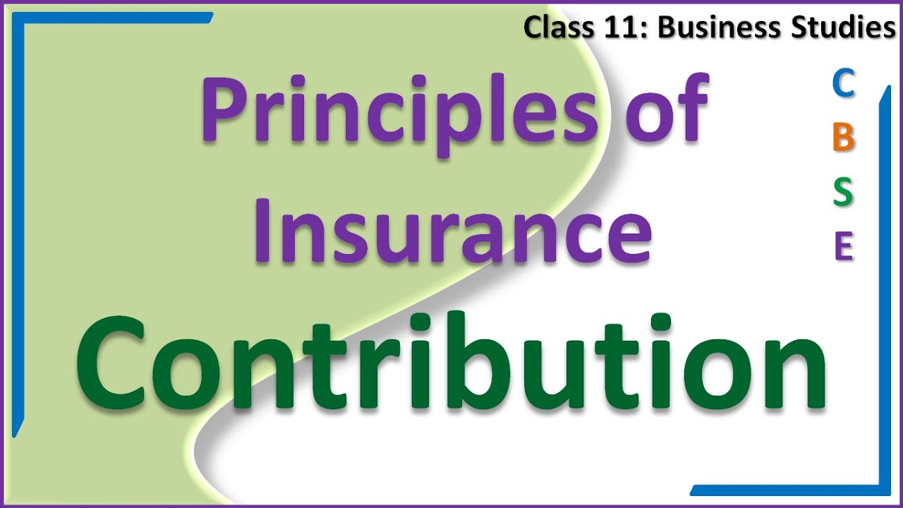 Principles of Insurance, Principle of Contribution