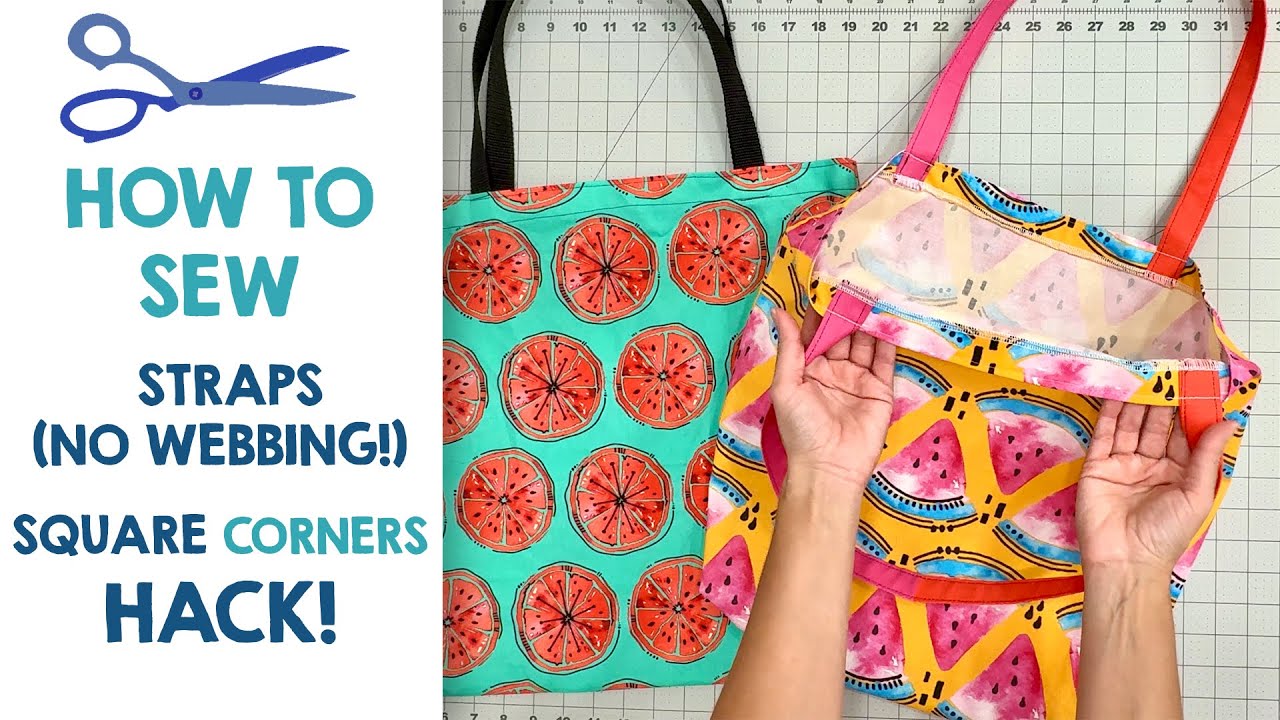 Before You Sew Another Tote Bag, Watch This! Easy Square Corner Trick + Sew Fabric straps