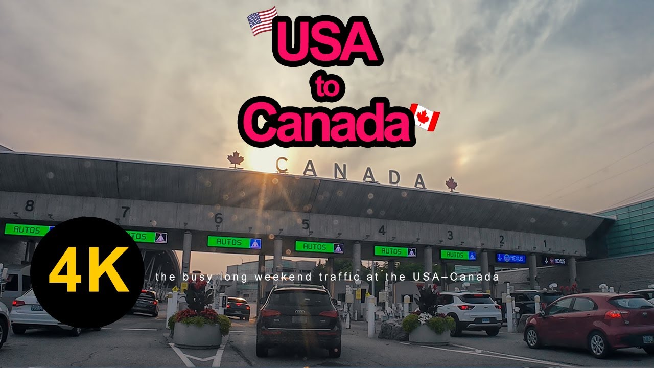 🚗🇺🇸 USA TO CANADA THROUGH PEACE BRIDGE 🚦 SUMMER DRIVE TOUR 2025 | 4K UHD 🌅