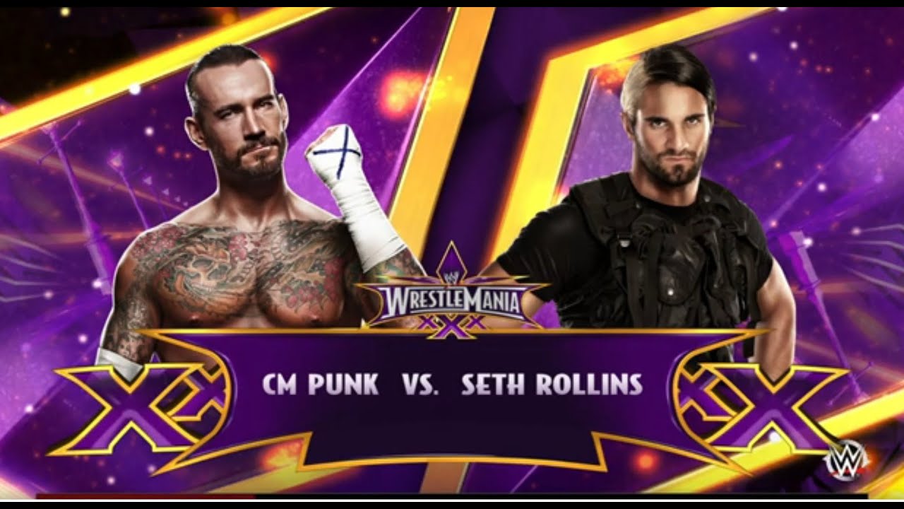 WWE 2K15 CM PUNK VS SETH ROLLINS 2X FULL MATCH WRESTLING GAMEPLAY