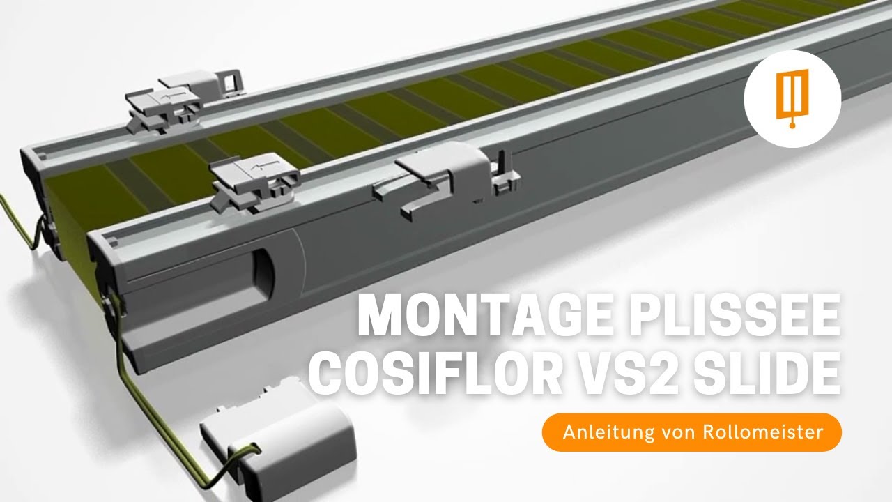 Rollomeister Plissee Cosiflor VS2 Slide Montage zum Kleben ohne Bohren