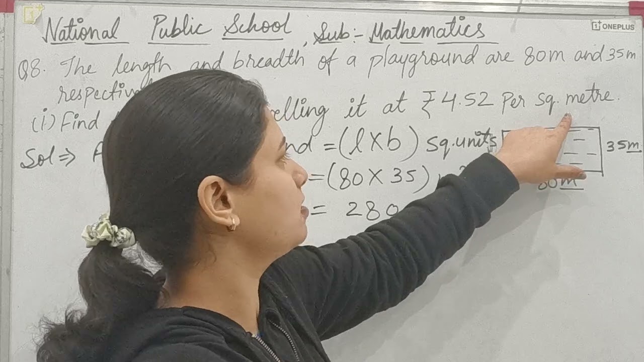 The Cost of levelling of the given rectangular playground.