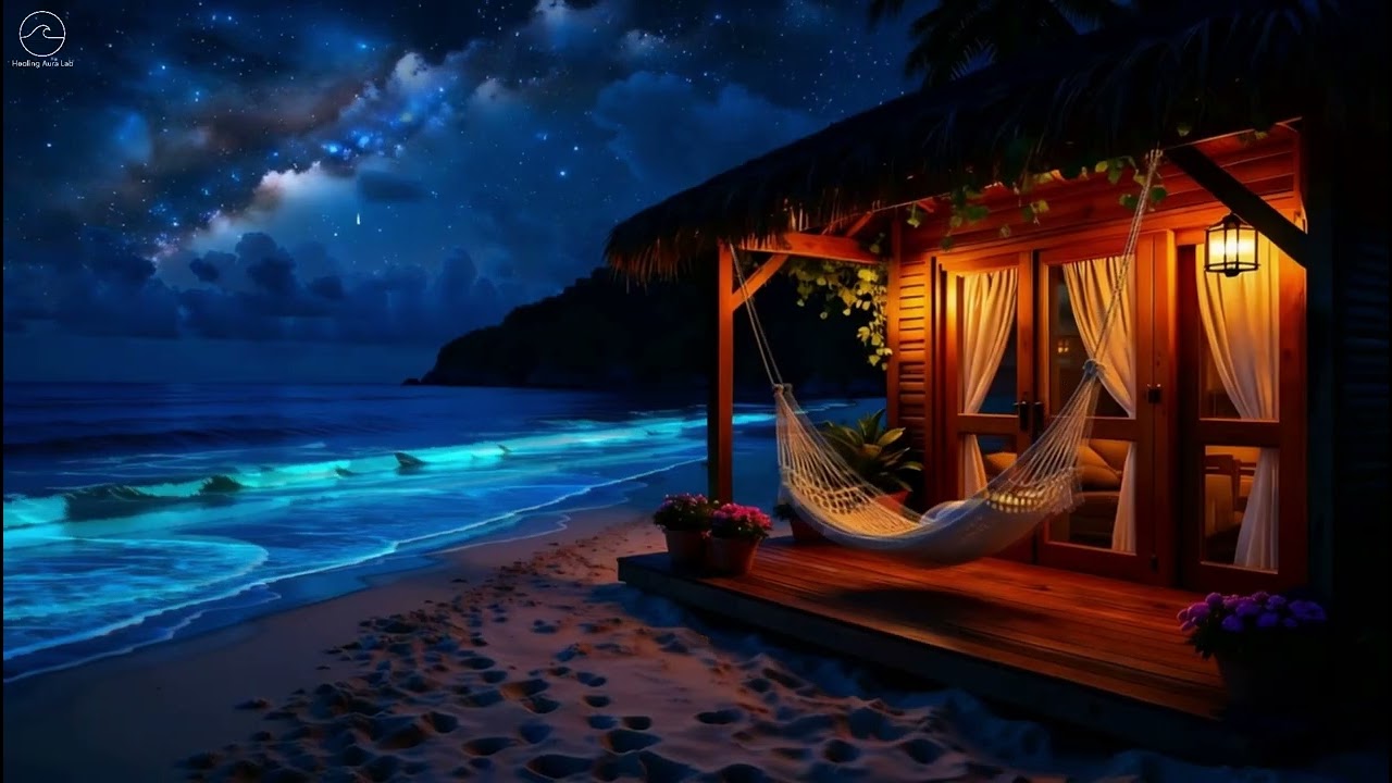 Moonlight Over Stone Shores 🌓 Deep Night Relaxation Scene