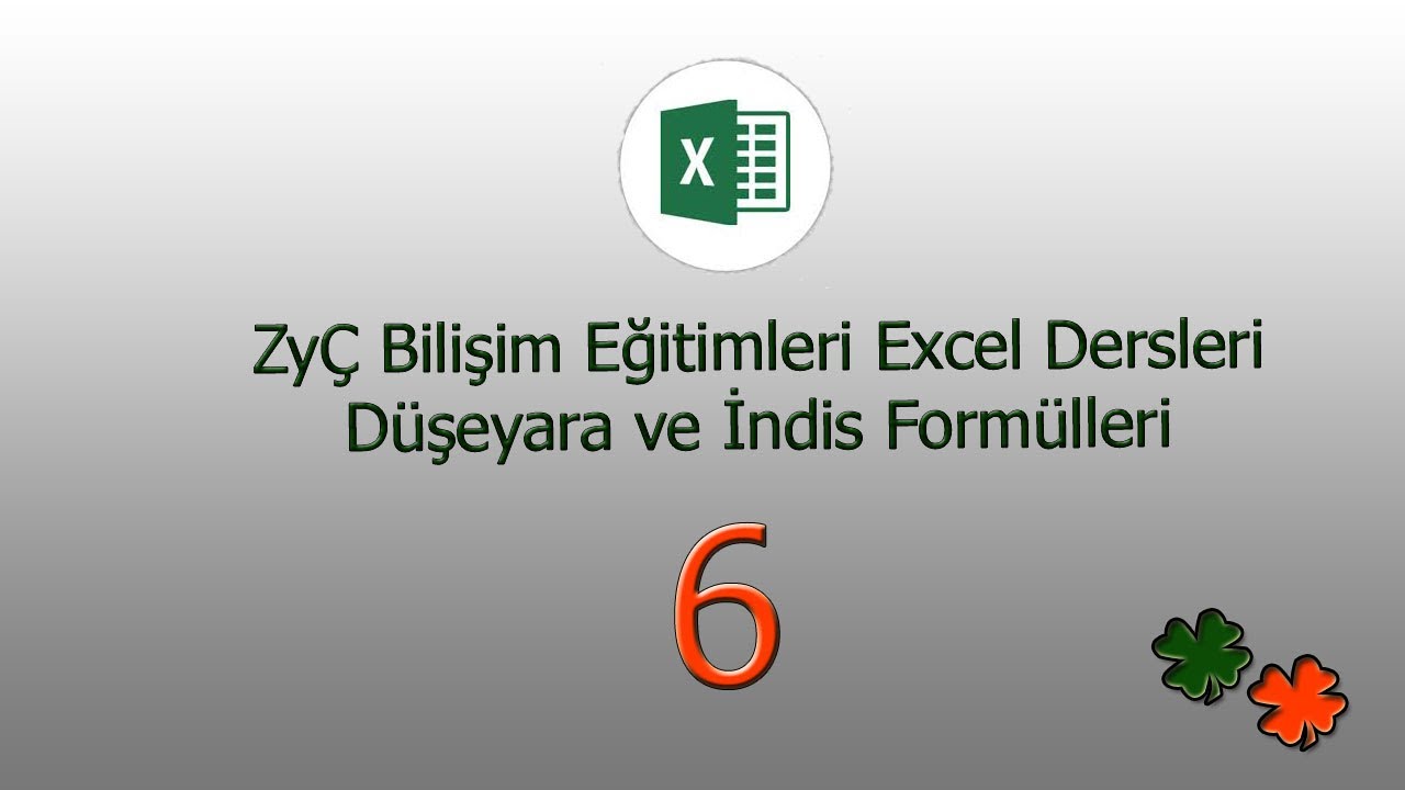 EXCEL DERSLERİ / EXCEL DÜŞEYARA VE İNDİS FORMÜLLERİNİN KULLANIMI [2021]