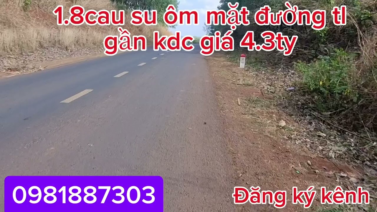 1.8h cau su ôm mặt đường tl.đất full hồng gần kdc.giá 4.3 tỷ