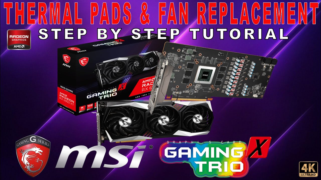 MSI RX 6750 XT GAMING X TRIO | TEARDOWN | How to change Fans, Thermal Paste & Repasting TUTORIAL