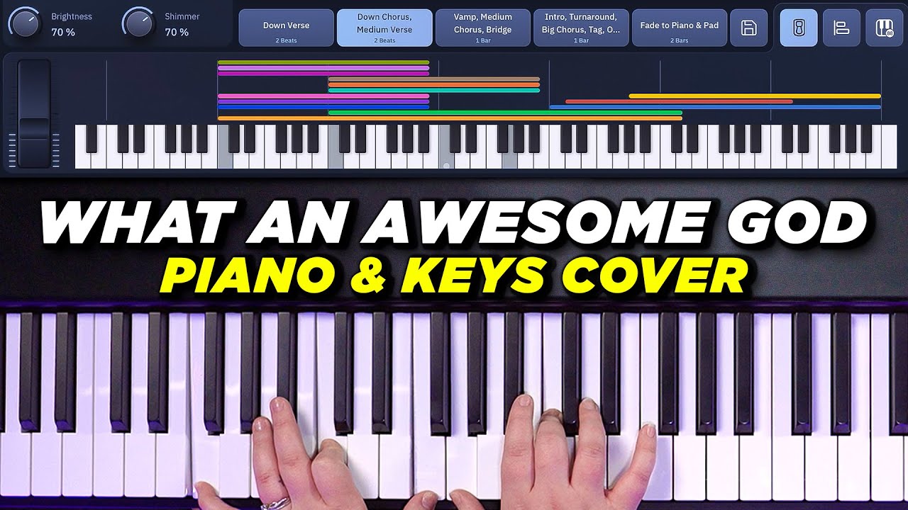 What An Awesome God Piano & Keys Playthrough - Phil Wickham - Song Specific Patch Sunday Keys