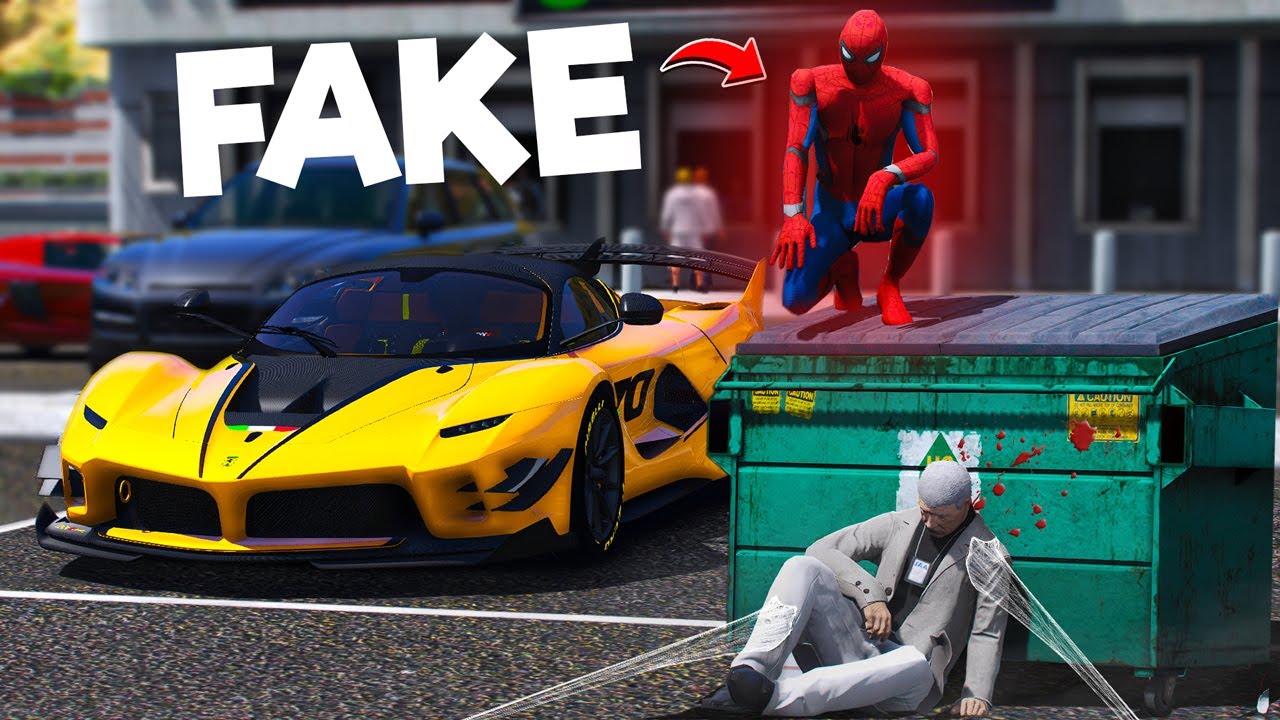 I Became Spiderman and Stole a Ferrari in GTA 5!