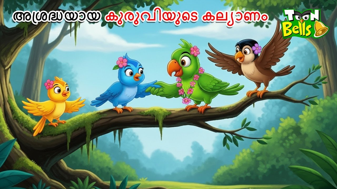 അശ്രദ്ധയായ കുരുവിയുടെ കല്യാണം | Malayalam Fairy Tales | Cartoon Moral Stories