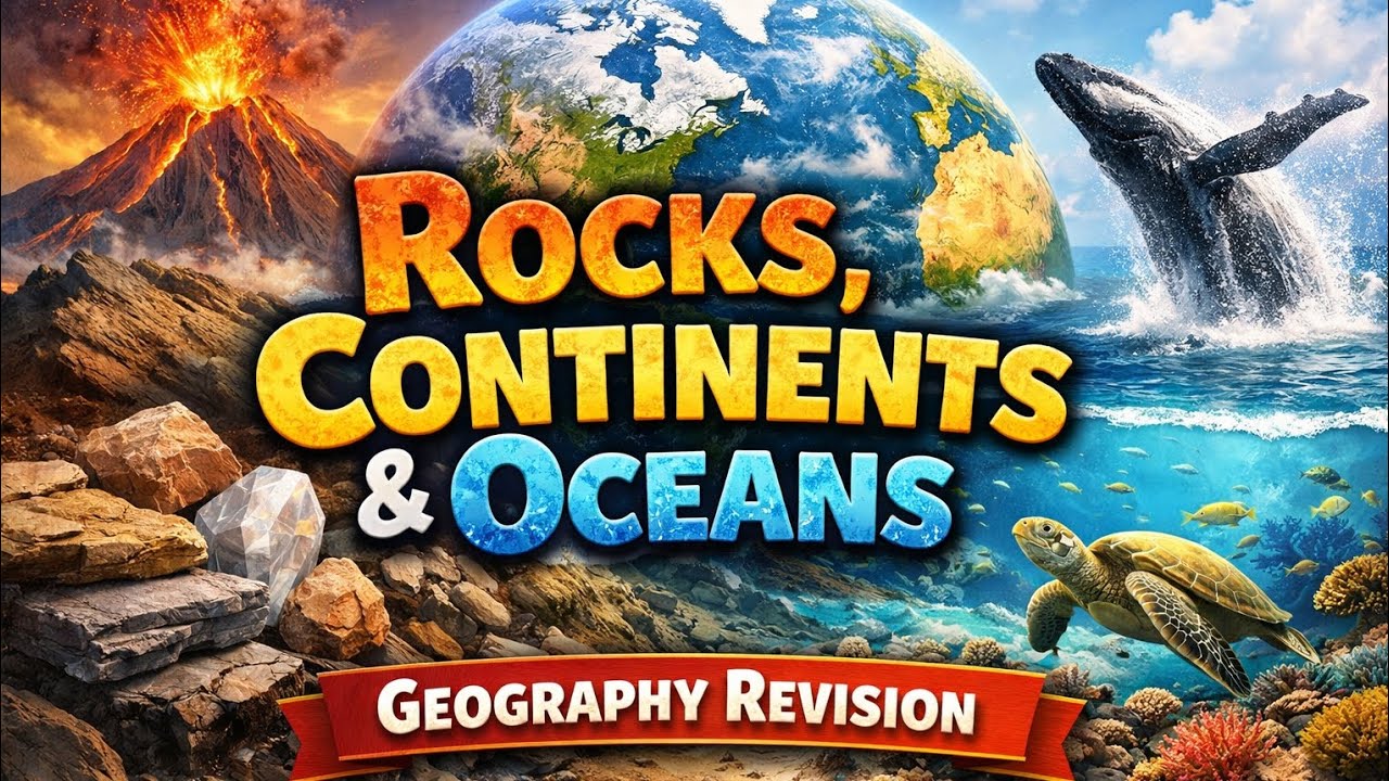 Rocks, Continents & Oceans // Geography Revision #ssccgl #biharsi #bpsc #cds 