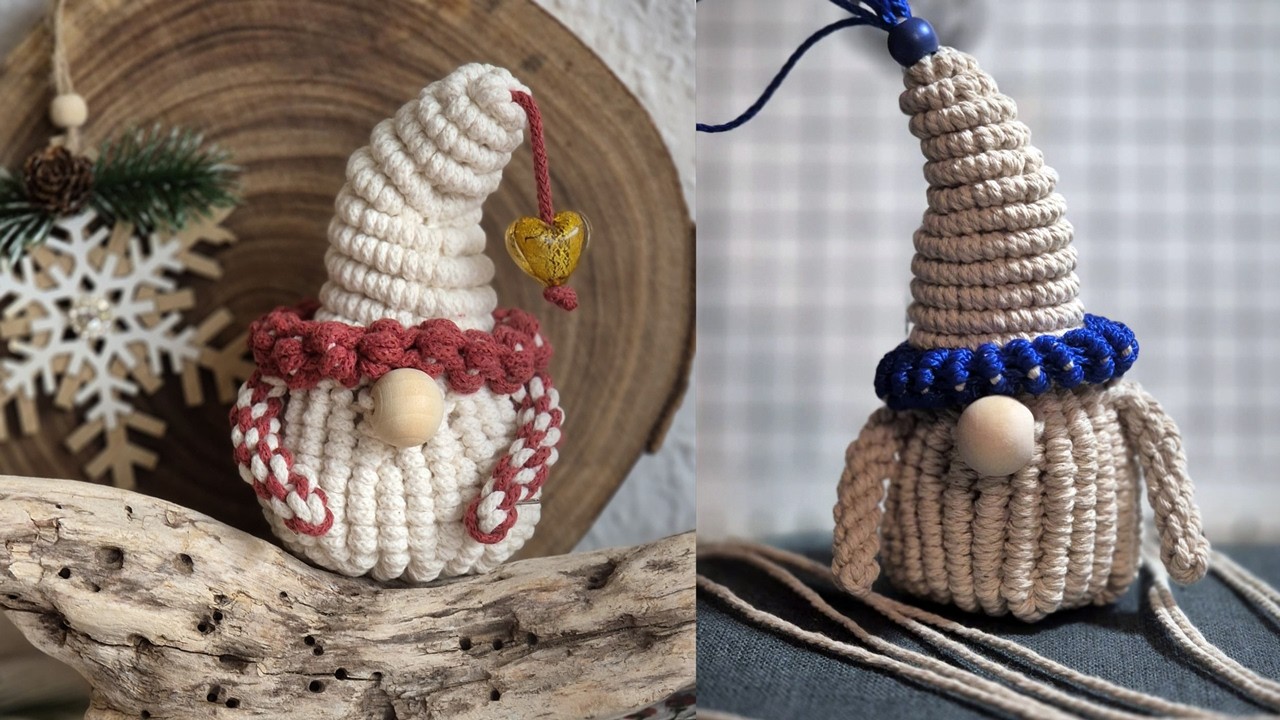 Macrame Gnome Idea DIY Christmas Ornaments and Decorations