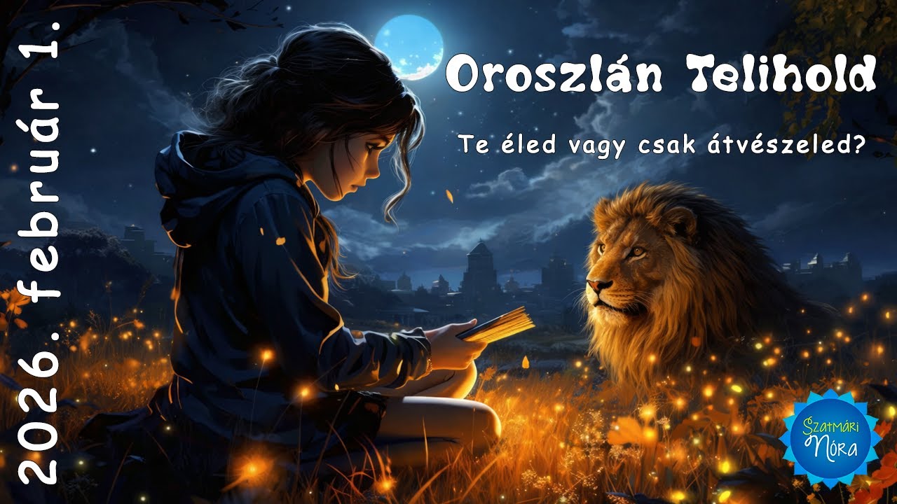 ♌🌕 𝗢𝗿𝗼𝘀𝘇𝗹𝗮́𝗻 𝗧𝗲𝗹𝗶𝗵𝗼𝗹𝗱 2026. február 1. 𝗠𝗢𝗦𝗧 le tudod rombolni a korlátozó hitrendszereidet!