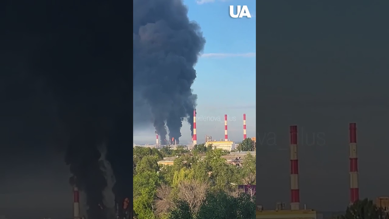 NEW Flamingo strike! Ukraine BURNS DOWN oil depots and military plant deep inside Russia #shorts