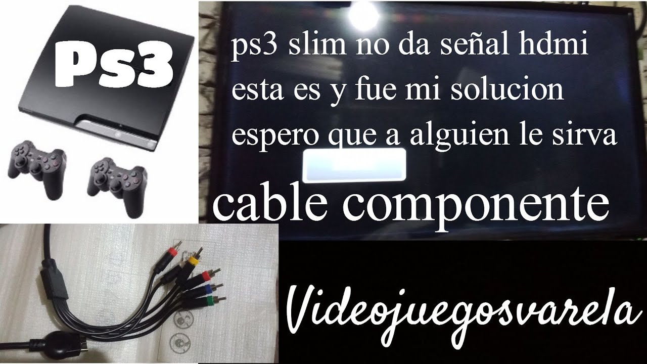 ps3 con cables componentes , como se ve