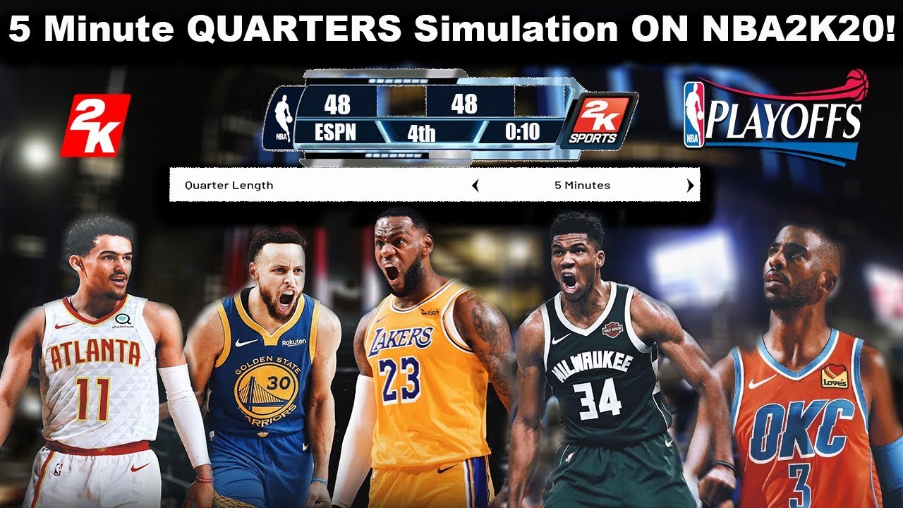 What if the NBA had 5 Minute Quarters? Season & PLAYOFF SIMULATION on NBA2K20! (Live Games)